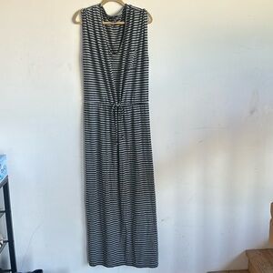 Women’s gap XXL long, maxi, striped black and gray dress